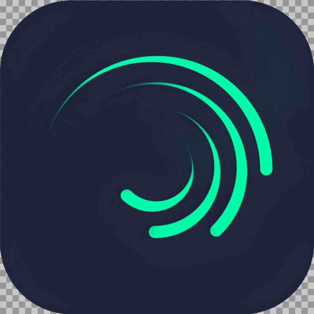 alight motion app icon logo with transparent background