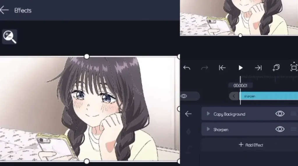 upscale old videos using alight motion