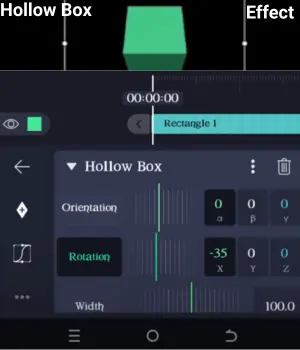 hollow box effect image using alight motion image e