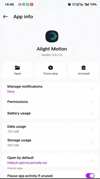 Alight Motion Mod APK Latest V 5.0.277 (2026) – Pro Unlocked, No Watermark 14 alight motion app details in app info section. android device